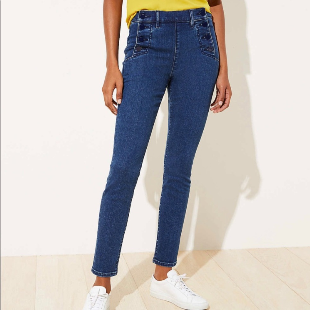 LOFT Size 4 Sailor Skinny Jeans